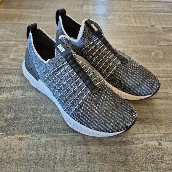 Nike React Phantom Run FK 2 Sneakers Mens 7.5 Black White Running CJ0277-003 - Picture 4 of 16